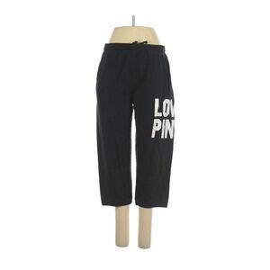 VICTORIA'S SECRET PINK Solid Black Crop Jogger Athleisure Sweatpants - S